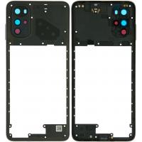 FRAME B + SIDE KEY+ VETRO FOTOCAMERA CAMERA GLASS PER MOTOROLA MOTO G22 XT2231 NERO