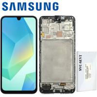 TOUCH SCREEN DISPLAY PER SAMSUNG GALAXY A16 4G A165 CON FRAME NERO SERVICE PACK