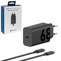 CARICABATTEIRE Wall Charger Motorola 68W 6.2A 1 x USB-C with USB-C Cable Black PG38C06281 In Blister