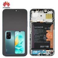 TOUCH SCREEN DISPLAY PER HUAWEI HONOR 200 LITE 5G LLY-NX1 CON FRAME VERDE /CYAN LAKE SERVICE PACK