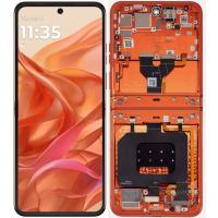 TOUCH SCREEN DISPLAY OUCH SCREEN DISPLAY PER MOTOROLA MOTO RAZR 50 XT2453 CON FRAME ORANGE