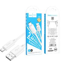 CAVO USB-A to microUSB Cable Hoco X88 18W 2.4A 1m BIANCO In Blister