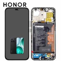 TOUCH SCREEN DISPLAY PER HUAWEI HONOR X8C ABR-LX1 CON FRAME E BATTERIA NERO SERVICE PACK