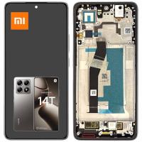 TOUCH SCREEN DISPLAY PER XIAOMI MI 14T 5G CON FRAME GRIGIO SERVICE PACK