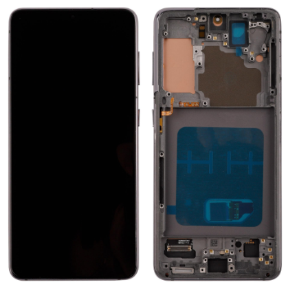 TOUCH SCREEN DISPLAY PER SAMSUNG GALAXY S21 G991 GREY SERVICE PACK ASSEMBLATO DA SAMSUNG