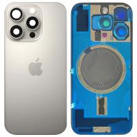 [a3119] BACK COVER PER APPLE IPHONE 16 PRO NATURAL TITANIUM GRIGIO