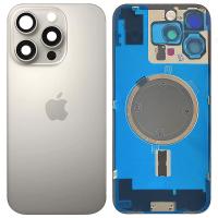 [a3123] BACK COVER PER APPLE IPHONE 16 PRO MAX NATURAL TITANIUM GRIGIO