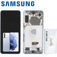 [b10198] TOUCH SCREEN DISPLAY PER SAMSUNG GALAXY S20 FE 5G G781 CON FRAME BIANCO SERVICE PACK