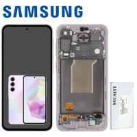 [b10216] TOUCH SCREEN DISPLAY PER SAMSUNG GALAXY A55 5G A556 CON FRAME VIOLA SERVICE PACK