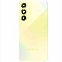 [b10219] BACK COVER + VETRO FOTOCAMERA PER SAMSUNG GALAXY A55 5G A556 GIALLO