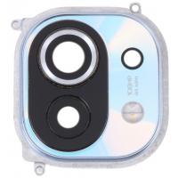 [t3504] VETRO FOTOCAMERA CAMERA GLASS + FRAME PER XIAOMI MI 11 5G BLU