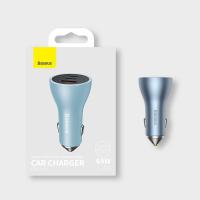 [y3306] CARICABATTEIRE Car Charger Baseus Golden Contactor Pro 65W 3A 1 X USB-A - 2 X USB-C Blue CGJP010003