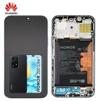 [f7151] TOUCH SCREEN DISPLAY PER HUAWEI HONOR 200 LITE 5G LLY-NX1 CON FRAME MIDNIGHT BLACK NERO SERVICE PACK