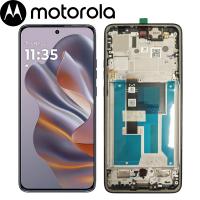 [h378] TOUCH SCREEN DISPLAY PER MOTOROLA EDGE 50 NEO 5G CON FRAME GRIGIO GRISAILLE SERVICE PACK