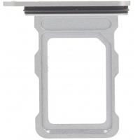 [a3230] CARRELLO SIM TRAY PER APPLE IPHONE 16 PRO / 16 PRO MAX BIANCO TITANIUM