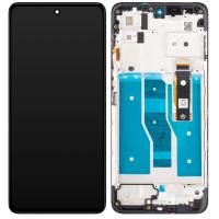 [h383] TOUCH SCREEN DISPLAY PER MOTOROLA MOTO G82 5G XT2225 CON FRAME NERO SERVICE PACK