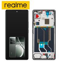 [y3081] TOUCH SCREEN DISPLAY PER REALME GT 6T 5G RMX3853 CON FRAME VERDE SERVICE PACK