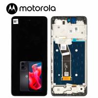 [h386] TOUCH SCREEN DISPLAY PER MOTOROLA MOTO G24 XT2423 CON FRAME NERO SERVICE PACK