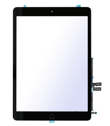 [a3239] TOUCH SCREEN PER APPLE 7/8 IPAD 10.2 2019 2020 2021 CON TASTO IMPRONTA NERO