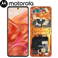 [h396] TOUCH SCREEN DISPLAY OUCH SCREEN DISPLAY PER MOTOROLA MOTO RAZR 50 XT2453 CON FRAME ORANGE SERVICE PACK