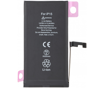 [a3528] BATTERIA PER APPLE IPHONE 15 HIGH CAPACITY 3620mAh DIAGNOSTICABILE